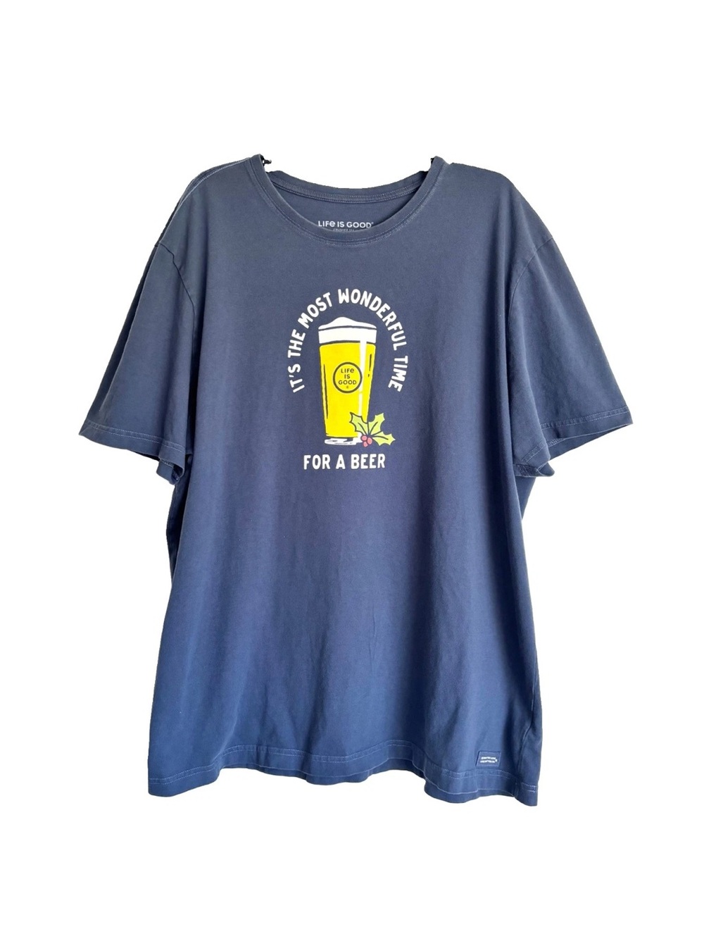 Life Is Good T Shirt Mens XXL It’s The Most Wonderful Time For A Beer